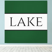 MEER Sportief Fun Bold Camp Groen Wit Strepen Canvas Afdruk (Insitu (Houten vloer))