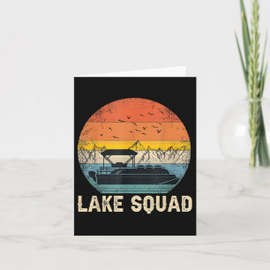 Meer Squad Vintage Pontoonboot Kapitein Zomer Vib Kaart