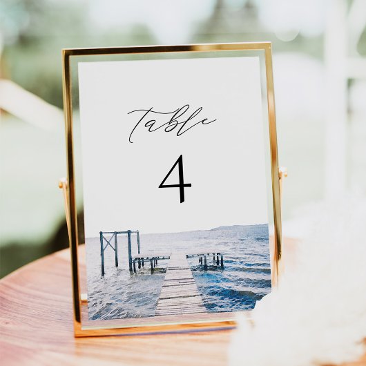 Meer Steiger Oceaan Bestemming Tafel Nummer Kaart