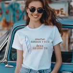 Meer stokbrood minder spijt, Frans brood T-shirt<br><div class="desc">Je kunt nooit verkeerd gaan met een goed stokbrood. Vier dat wonder van de Franse bakkerijen met dit T-shirt.</div>