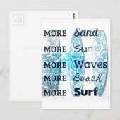 Meer strandleven briefkaart (Voorkant / Achterkant)