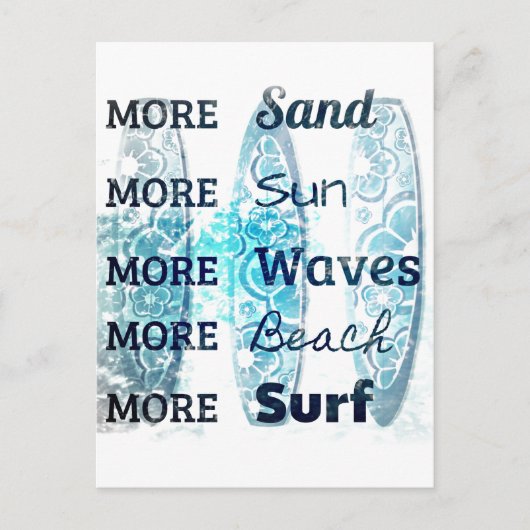Meer strandleven briefkaart (Voorkant)