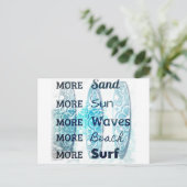 Meer strandleven briefkaart (Staand voorkant)