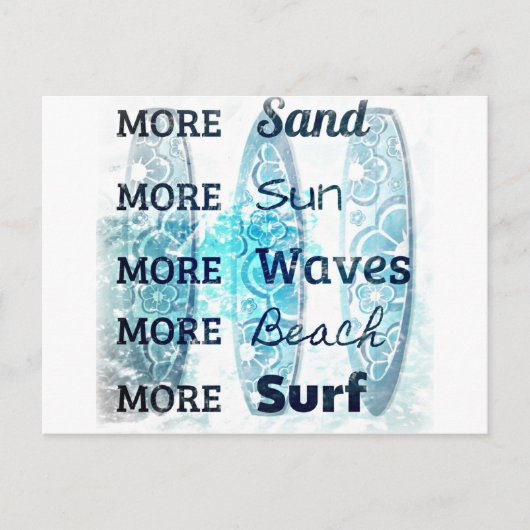 Meer strandleven briefkaart (Voorkant)