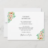 Meer Sun No Snow Florida Map Floral Nieuw Adres Aankondiging (Achterkant)