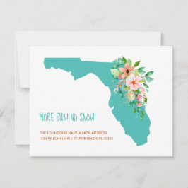 Meer Sun No Snow Florida Map Floral Nieuw Adres Aankondiging