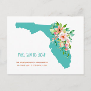 Meer Sun No Snow New Address Florida Map Aankondigingskaart