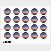 Meer Sunrise Ronde Sticker (Vel)