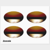Meer Sunset Ovale Sticker (Vel)