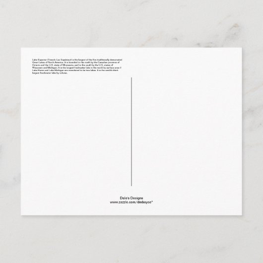 Meer superieure zon briefkaart (Achterkant)