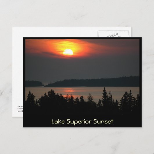 Meer superieure zon briefkaart (Voorkant / Achterkant)