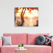 Meer superieure zon canvas afdruk (Insitu (Woonkamer))