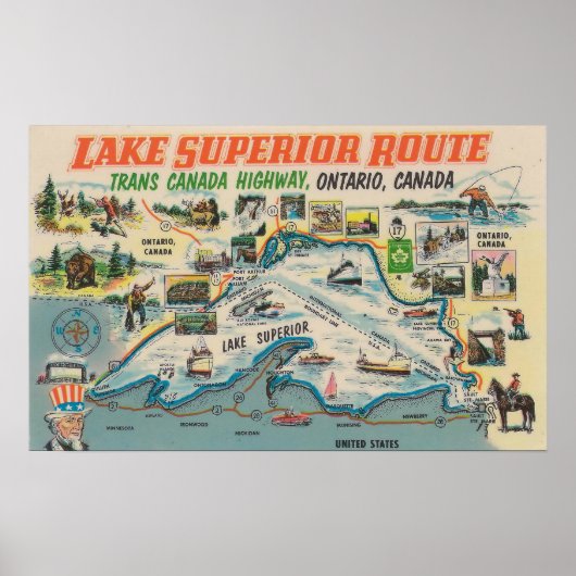  Meer Superior Ontario Canada Revel Poster (Voorkant)