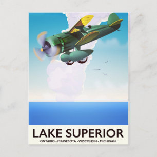 Meer Superior vintage reizenposter Briefkaart
