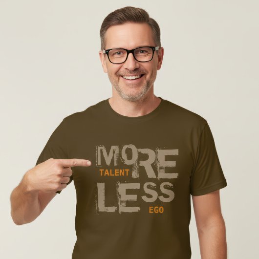 Meer Talent Minder Ego Modern Typografie Cool Quot T-shirt