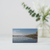 Meer tegen blauwe hemel visitekaartje (Staand voorkant)