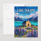 Meer Tekapo Nieuw-Zeeland Briefkaart (Voorkant / Achterkant)