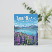 Meer Tekapo Nieuw-Zeeland Briefkaart (Staand voorkant)