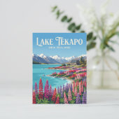 Meer Tekapo Nieuw-Zeeland Briefkaart (Staand voorkant)