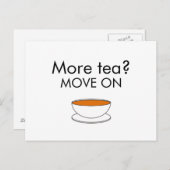 Meer thee? BEWEGEN Briefkaart (Voorkant / Achterkant)