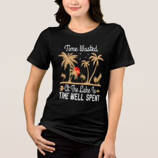 Meer Tijd Betekent Zonsondergang Surfen Zomer Onts Tri-Blend Shirt