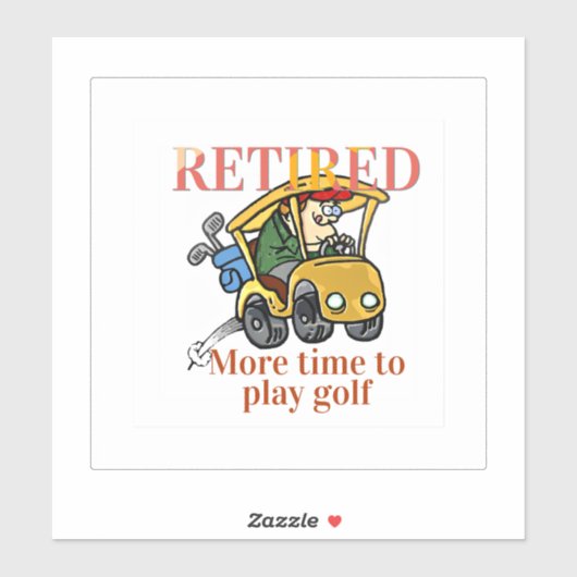 Meer tijd om golf te spelen sticker (Vel)