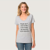 Meer tijd voor vrouwen Basic V-Neck T-Shirt (Voorkant volledig)