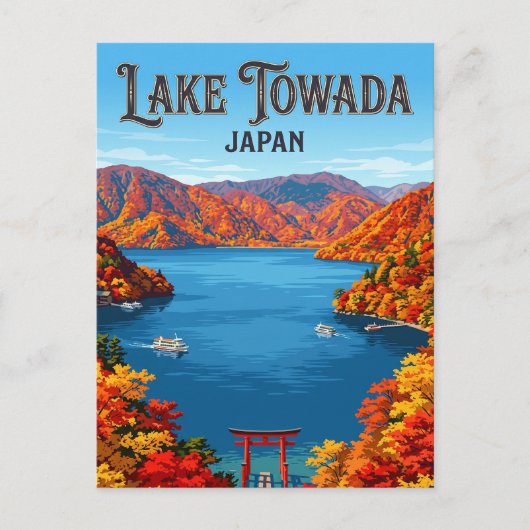 Meer Towada Japan Briefkaart (Voorkant)