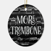 Meer trombone-alkboard - zwarte witte muziek keramisch ornament (Links)