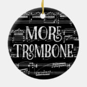 Meer trombone-alkboard - zwarte witte muziek keramisch ornament (Achterkant)