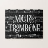 Meer trombone-alkboard - zwarte witte muziek legpuzzel (Horizontaal)