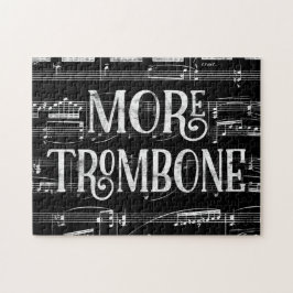 Meer trombone-alkboard - zwarte witte muziek legpuzzel