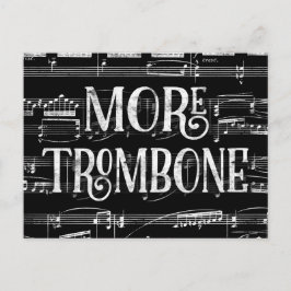 Meer Trombone Schoolbord - Zwarte Witte Muziek Briefkaart