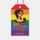Meer trots, minder vooroordeel Pride Month LGBTQ Cadeaulabel (Voorkant)
