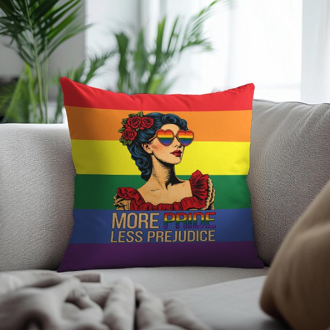 Meer trots, minder vooroordeel Pride Month LGBTQ Kussen (Creator heeft geüpload)