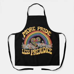 Meer trots minder vooroordeel Retro regenboog trot Schort