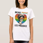 Meer trots, minder vooroordelen  regenboog t-shirt (Voorkant)