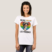 Meer trots, minder vooroordelen  regenboog t-shirt (Voorkant volledig)