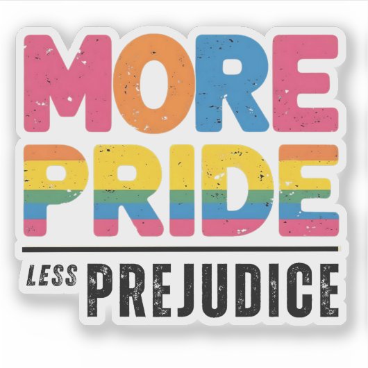 Meer trots Minder vooroordelen Sticker (Voorkant)