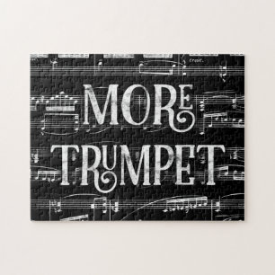 Meer Trumpet-alkboard - Black White Music Legpuzzel