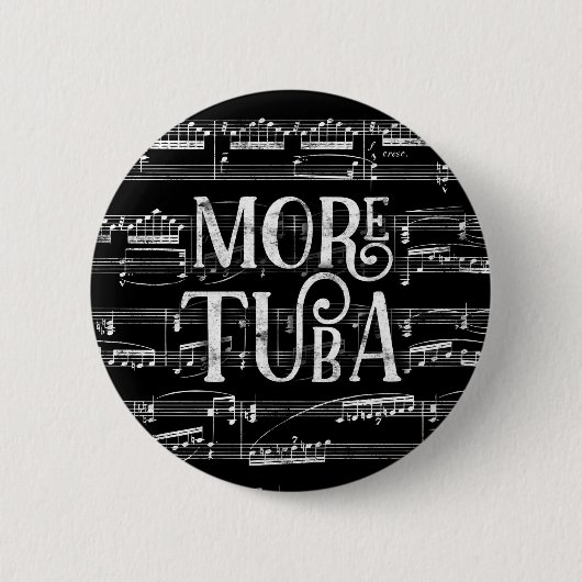 Meer Tuba-alkboard - Zwarte witte muziek Ronde Button 5,7 Cm (Voorkant)