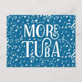 Meer Tuba - Blauwe Witte Muziek Briefkaart