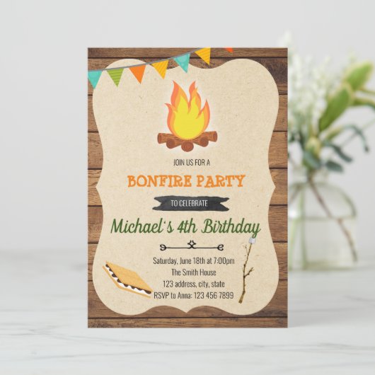 Meer uitnodigende feestdag kaart (Staand voorkant)