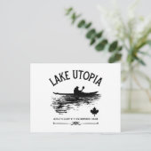 Meer Utopia New Brunswick Canada Meren - Kayaker  Briefkaart (Staand voorkant)