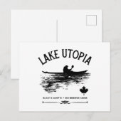 Meer Utopia New Brunswick Canada Meren - Kayaker  Briefkaart (Voorkant / Achterkant)