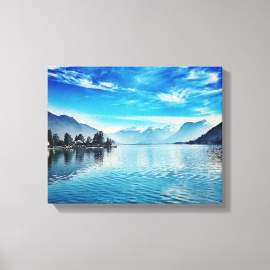 Meer van Annecy - Baie de Talloires Canvas Afdruk (Voorkant)