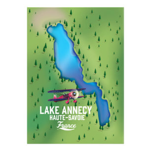 Meer van Annecy,Haute-Savoie ,Frankrijk Foto Afdruk