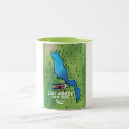 Meer van Annecy,Haute-Savoie ,Frankrijk Tweekleurige Koffiemok