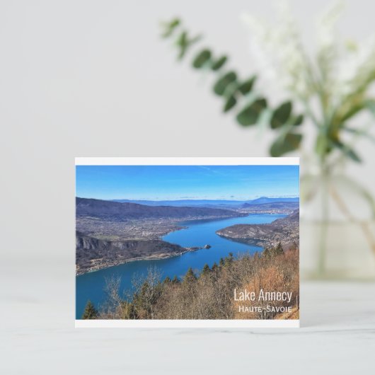 Meer van Annecy, Haute-Savoie, Franse Alpen Briefkaart (Staand voorkant)