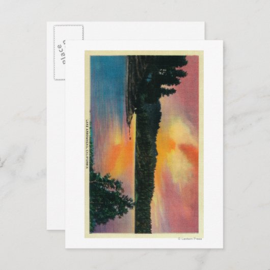 Meer van Arrowiad bij SunsetLake Arrowiad, CA Briefkaart (Voorkant / Achterkant)